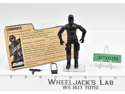 Snake Eyes V1.5 SWIVEL ARM 100% Complete G.I. Joe 1983 Hasbro Action Figure