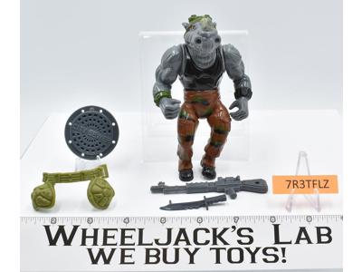 Rocksteady HARD HEAD 100% Complete Teenage Mutant Ninja Turtles 1988 Playmates
