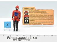 Cobra H.I.S.S. Driver #2 V1 Complete GI Joe Hasbro 1983 Action Figure Vintage
