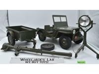 Combat Jeep 7000 W/ Trailer GI Joe 1965 Vintage Vehicle Action Figure
