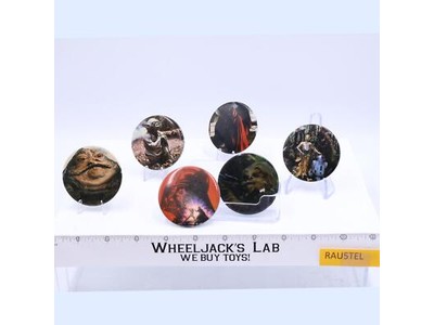 Lot of 6 Pin Backs Badges Star Wars ROTJ 1983 Adam Joseph Ind. Vintage