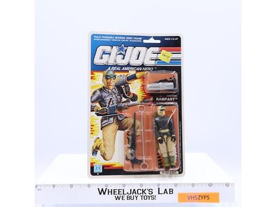 Rampart 34 Card Back GI Joe 1990 Hasbro Vintage Action Figure NEW MOSC SEALED