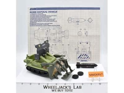 Bomb Disposal 100% Complete 1985 GI Joe ARAH Action Figure Vehicle