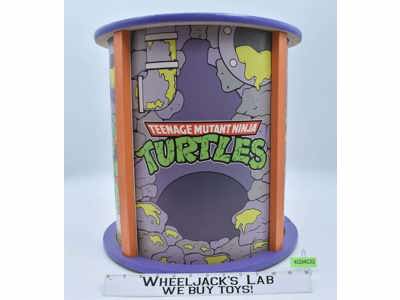 Wooden Cylinder Toy Chest Teenage Mutant Ninja Turtles TMNT 1990 Storage Box