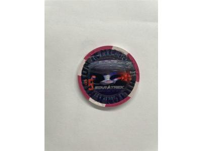 Las Vegas Hilton $5 Casino Chip Star Trek DS9 Space Station 2006