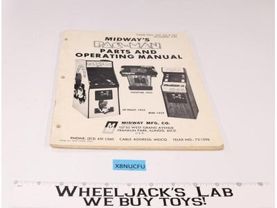 Midway's PAC-MAN Arcade Game #932, 933, 934 Parts & Operating Manual 1980