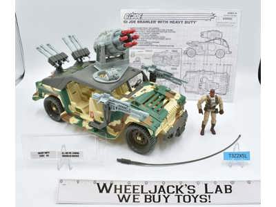 Brawler With Heavy Duty 100% Complete G.I. Joe 2002 Hasbro Action Figure Vehicle
