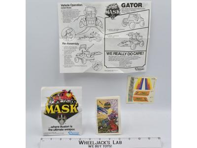 Gator Instructions & UNUSED Sticker Sheet M.A.S.K. Mask 1985 Kenner