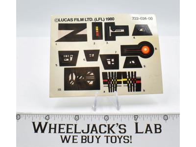 Probot and Turret UNUSED Sticker Sheet Star Wars 1980 Kenner Lucasfilm