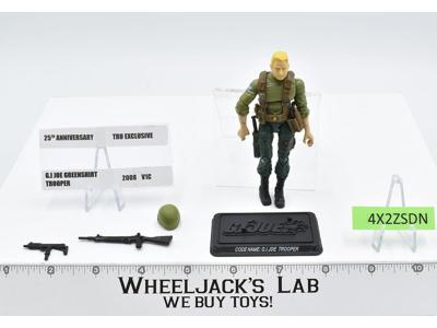 Green Shirt Trooper Blond v1C 100% Complete GI Joe 2008 Hasbro Action Figure