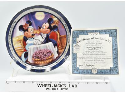 Mickey &amp; Minnie's Moonlit Dinner Romantic Moments 1999 The Bradford Exchange