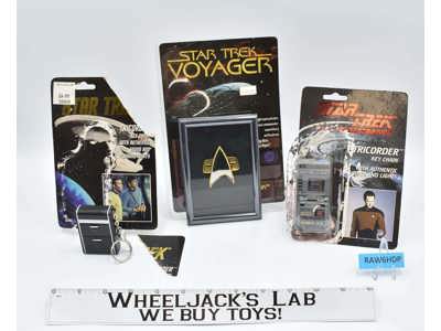 Lot of Star Trek Keychains W/Cardbacks Tricorders