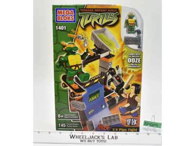 1/4 Pipe Fight 1401 Teenage Mutant Ninja Turtles Mega Bloks 2003 NEW MISB