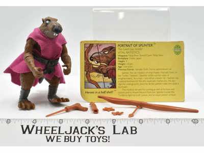 Splinter HARD HEAD 100% Complete Teenage Mutant Ninja Turtle 1988 Playmates