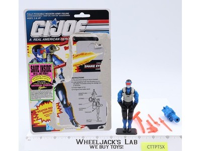 Snake Eyes V4 100% Complete W/ Cardback 1991 G.I. Joe Hasbro Vintage Figure
