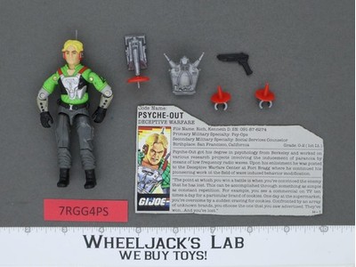 Psyche-Out V1 100% Complete G.I. Joe 1987 Hasbro Vintage Action Figure