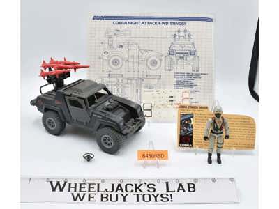 Night Attack Cobra Stinger W/ Driver G.I. Joe Hasbro 1984 Vintage Vehicle