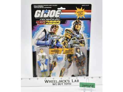 Maverick &amp; Blocker GI Joe Battle Force 1987 Hasbro Figure MOSC SEALED NEW