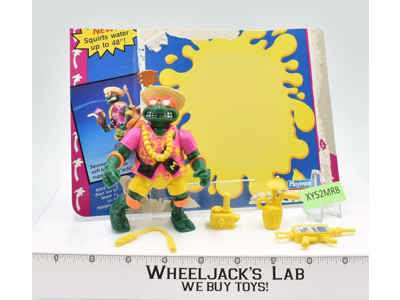 Beachcombin' Mike w/Partial Cardback 100% Complete TMNT 1992 Playmates Vintage