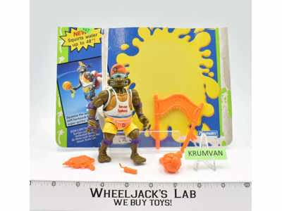 Spike 'N Volley Don w/Partial Cardback NR MINT 100% Complete TMNT 1992 Playmates