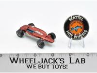 Shelby Turbine Red With Button 1969 Redline Hot Wheels Mattel Vintage RL