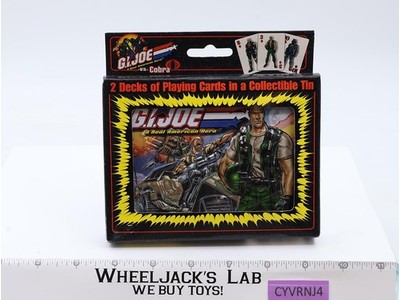 GI Joe 2 Decks of Bicycle Playing Cards In Collectible Tin Hasbro 2002 MISB