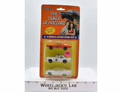 3-Vehicle Action Chase Set Dukes of Hazzard 2001 ERTL Die-Cast Cars NEW MOSC