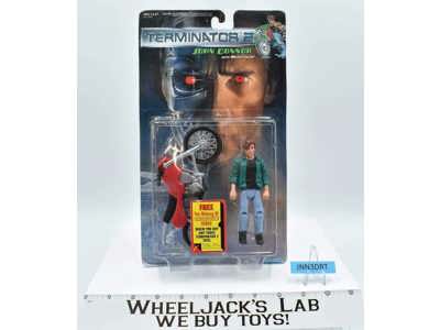John Connor &amp; Motorcycle Terminator 2 1991 Kenner Vintage Action Figure MOSC