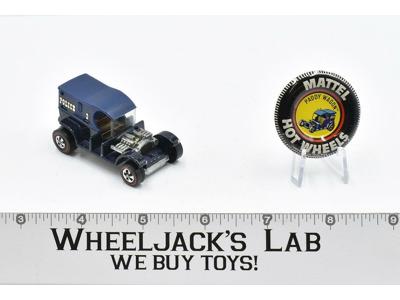 Paddy Wagon Dark Blue With Button 1970 Redline Hot Wheels Mattel Vintage RL