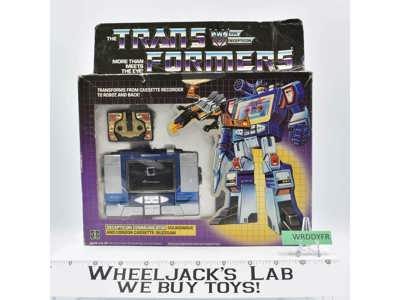 Soundwave &amp; Buzzsaw W/ Box 1985 Vintage G1 Transformers Action Figure