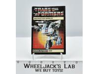 Jazz Action Figure Instruction Manual Booklet 1984 Hasbro G1 Transformers