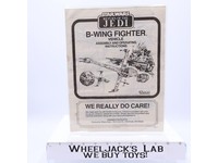 Star Wars B-Wing Fighter Instruction Manual 1984 ROTJ Vintage Kenner