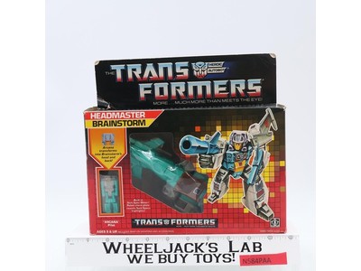 Brainstorm W/Box &Insert 100% Complete 1987 G1 Transformers Hasbro Vintage
