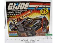 Night Attack 4-WD Stinger GI Joe 1985 Hasbro Action Figure Vehicle SEALED MISB