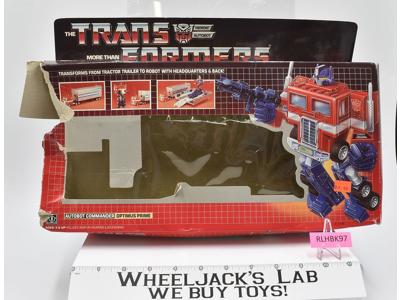 Optimus Prime Box Only 1985 Action Figure Vintage Hasbro G1 Transformers
