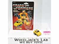Hubcap NR MINT 100% Complete W/Cardback + BUBBLE Hasbro 1985 G1 Transformers