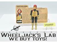 Scarlett V1 STRAIGHT ARM 100% Complete 1982 GI Joe ARAH Hasbro Action Figure