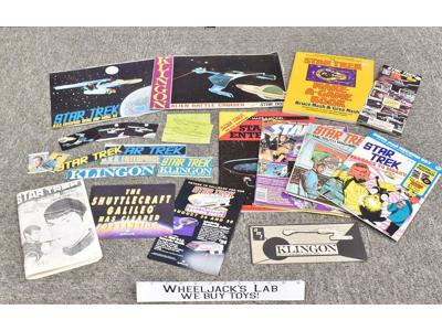 Lot of 25 Star Trek Books/Comic Books/Cardboard Cutouts/Papers