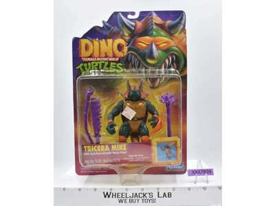 Tricera Mike Dino Teenage Mutant Ninja Turtles TMNT 1997 Playmates NEW MOSC