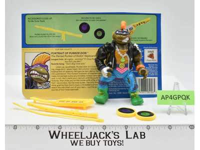 Punker Don 100% Complete Teenage Mutant Ninja Turtles 1991 TMNT Playmates Figure