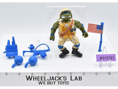 Lieutenant Leo 100% Complete Teenage Mutant Ninja Turtles 1991 Playmates Figure