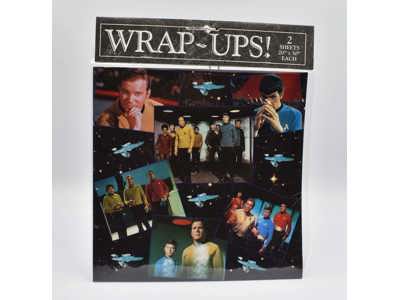 Star Trek Wrap-Ups Gift Wrapping Paper 2 Sheets 20" x 30" Each
