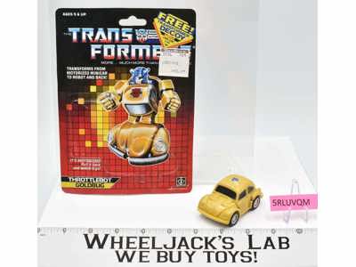 Goldbug NR MINT FIGURE 100% Complete W/CARDBACK 1986 Vintage G1 Transformers