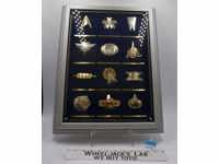 Star Trek Set of 12 Official Insignia Medal Badges Franklin Mint Sterling Silver
