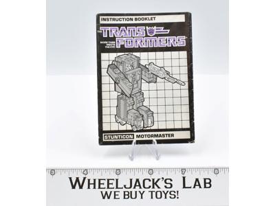 Motormaster Action Figure Instruction Manual Booklet 1986 Hasbro G1 Transformers