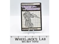 Motormaster Action Figure Instruction Manual Booklet 1986 Hasbro G1 Transformers