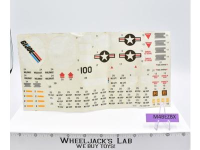 Sky Striker XP-14F Decal Sticker Sheet G.I. Joe 1983 Hasbro Vintage
