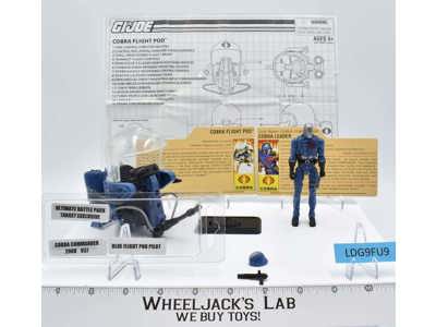 Cobra Flight Pod &amp; Cobra Commander 100% Complete G.I. Joe 2008 Hasbro Vehicle