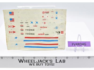 A.P.C. NEW UNUSED Decal Sticker Sheet G.I. Joe 1983 Hasbro Vintage Action Figure