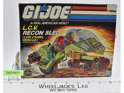 L.C.V. Recon Sled 100% Complete MIB G.I. Joe 1986 Hasbro Vintage Vehicle